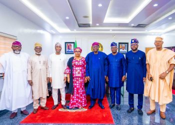 Lagos State Assembly Principal Officers at the Governors office