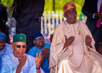 President Bola Tinubu at the prayer ground