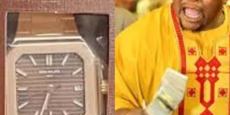 Cubana Chief Priest Flaunts New Patek Philippe Watch, Says Only He, President Tinubu, and Davido Own It