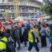 Fired Construction Workers Stage Protest Outside Spotify Camp Nou
